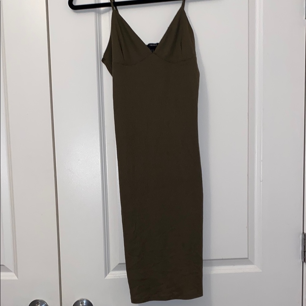 Forever 21 Khaki Ribbed Knit Top